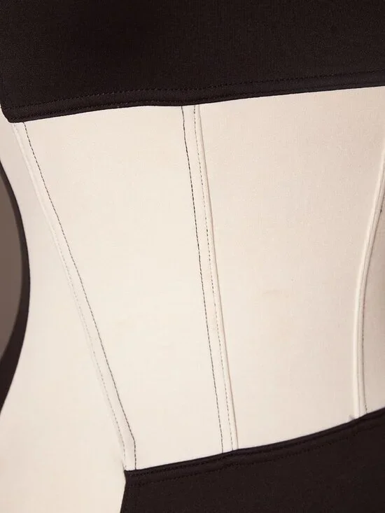 Late 80s Early 90s Black and White Liza Bruce Body Suit